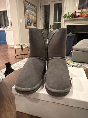 Quince Australian Shearling Mid-Calf Boots Grey Size 9 Brand NEW fast ship